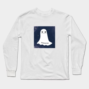 sad cute ghosted aesthetic starry sky Long Sleeve T-Shirt